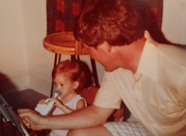 Frank Schwartz with daughter Lori in 1980