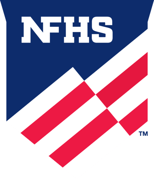 red and blue shield logo for National Federation of State High School Associations