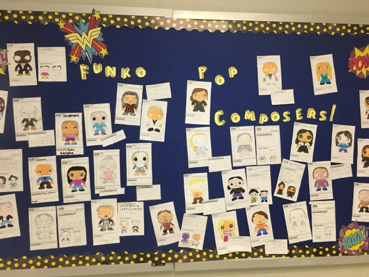 Funko Pop composers bulletin board