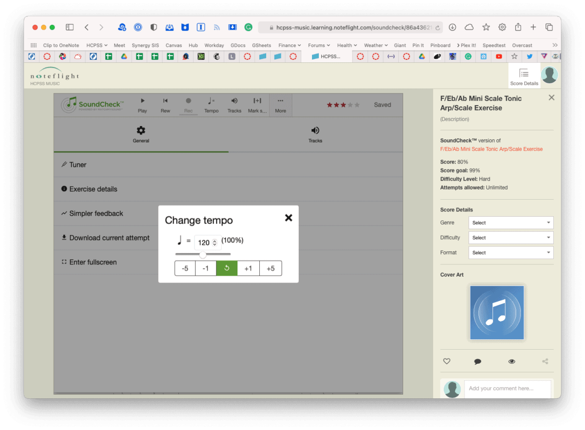 change tempo screenshot