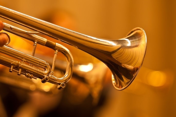 Detail of the trumpet closeup