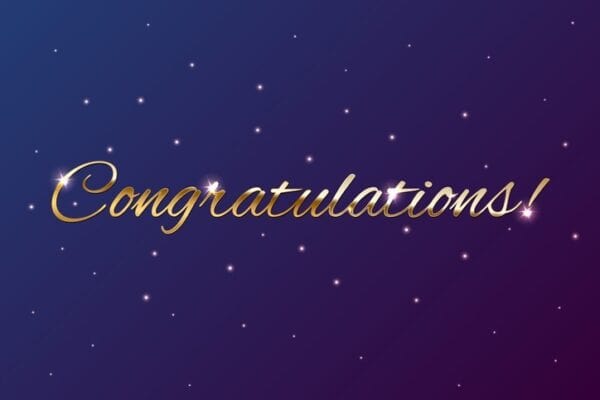 Congratulations card graphic