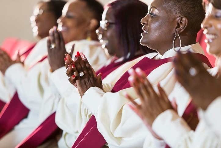 Gospel choir singers