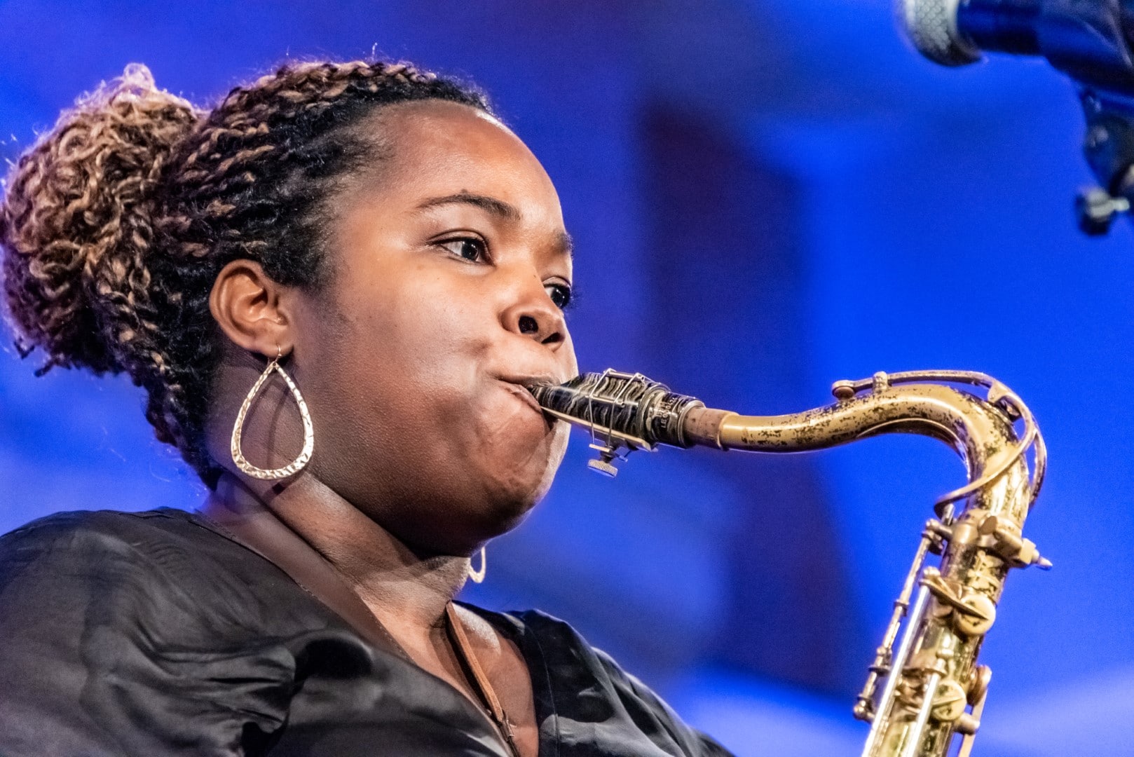 nafme student playing a saxophone