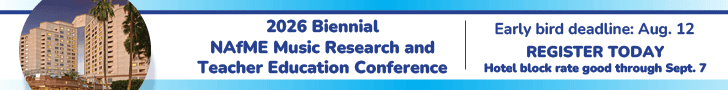 Image of Hilton at Long Beach. 2026 Biennial NAfME Music Research and Teacher Education Conference. Early bird deadline August 12. Hotel block rate good through September 7. Register today.