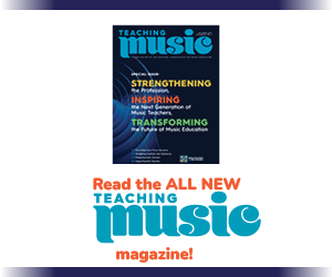 Read the all new Teaching Music magazine! Image of October 2025 cover