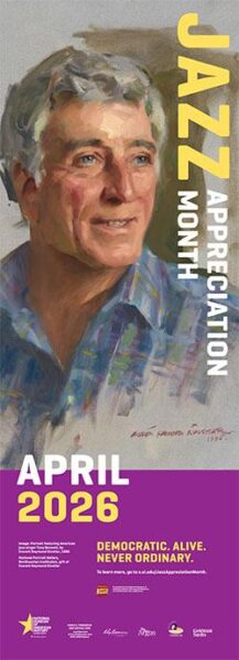 2026 Smithsonian Jazz Appreciation Month poster featuring Tony Bennett