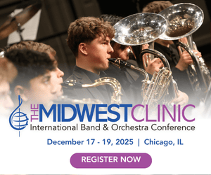 image of student musicians. Midwest Clinic International Band and Orchestra Conference. December 17-19, 2025. Chicago, Illinois. Register now.