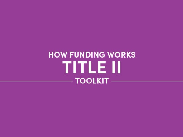 How Funding Works Title II Toolkit