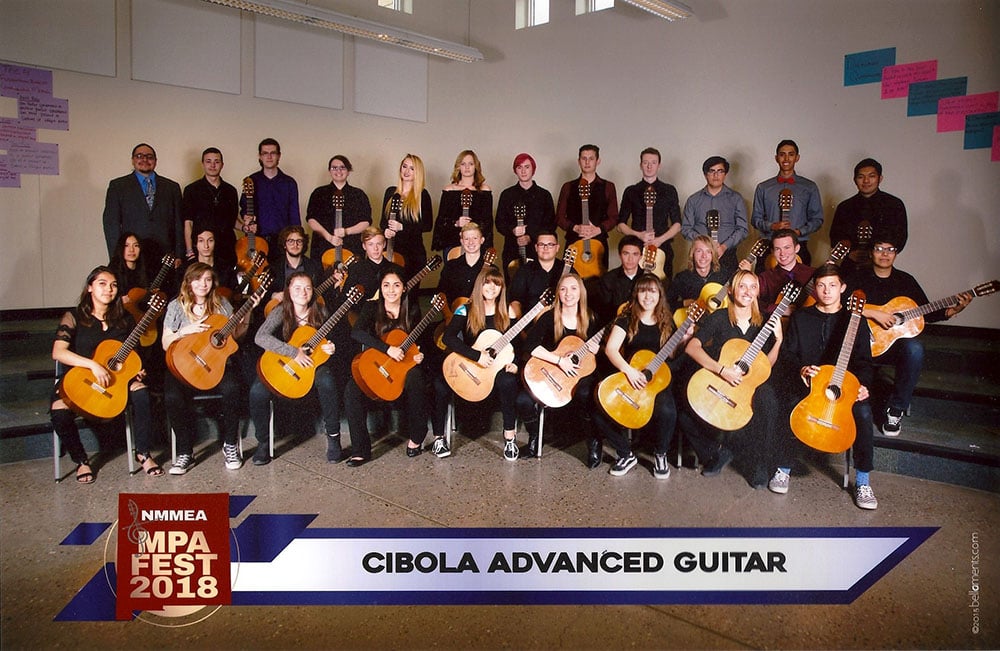 NMMEA MPA Fest 2018 Cibola Advanced Guitar group photo