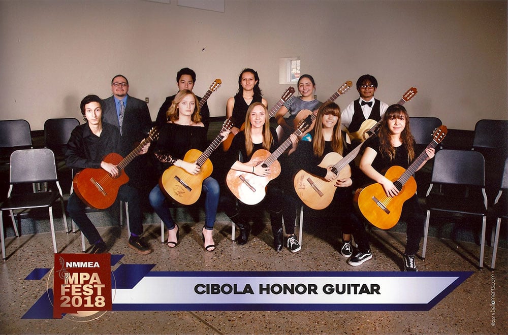 NMMEA MPA Fest 2018 Cibola Honor Guitar group photo