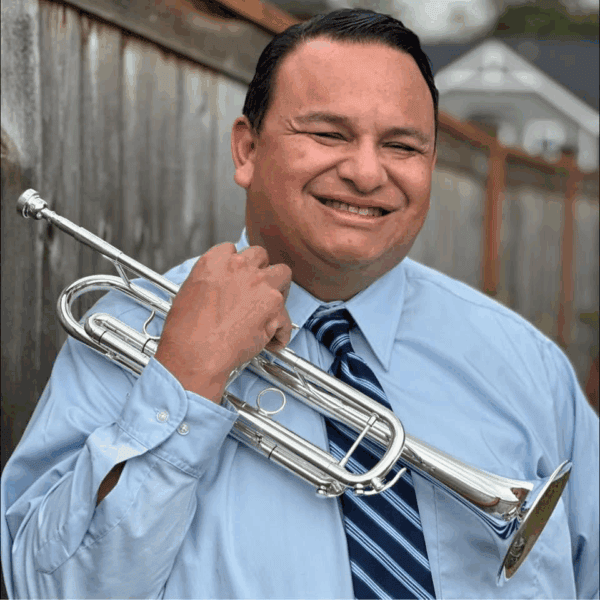 Ramon Rivera with trumpet