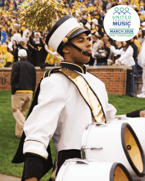 marching band student. Music In Our Schools Month