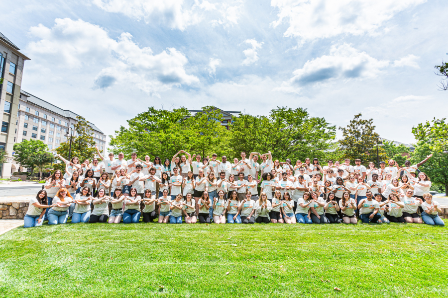 fun outside group shot of 2025 Collegiate Leadership Advocacy Summit attendees