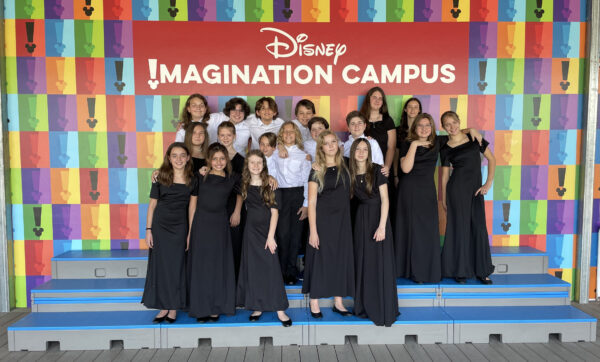 Seahorse Chorale preparing for our performance at Walt Disney World Imagination Campus in December 2022, 2 months after Hurricane Ian