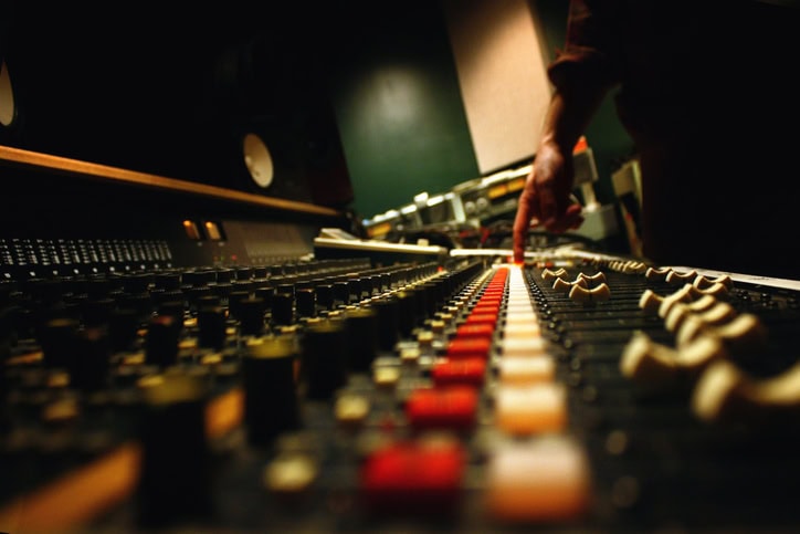 Soundboard in recording studio