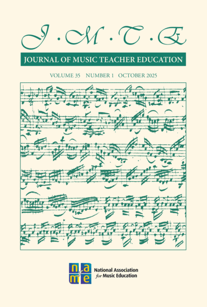 Journal of Music Teacher Education October 2025 cover