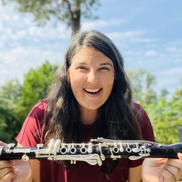Megan Williams with clarinet