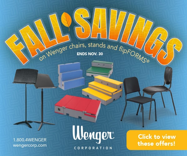 Wenger Fall Savings on chairs, stands, and flipforms ends November 30. 1-800-4-Wenger wengercorp.com Click to view these offers