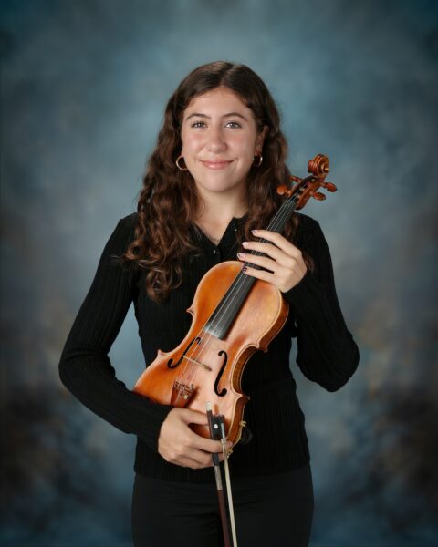 Ava Costa with violin