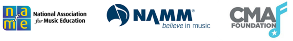 NAfME, NAMM, and CMA logos