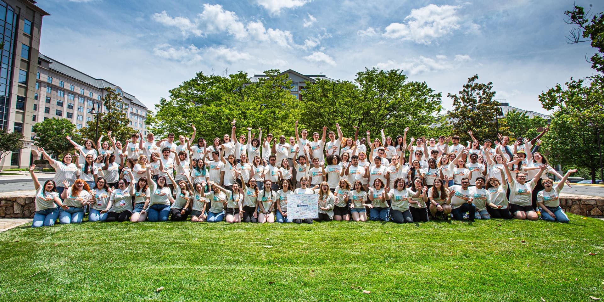 Students posing for photo at 2025 NAfME Collegiate Leadership Summit
