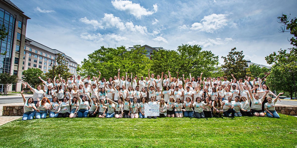Students posing for photo at 2025 NAfME Collegiate Leadership Summit