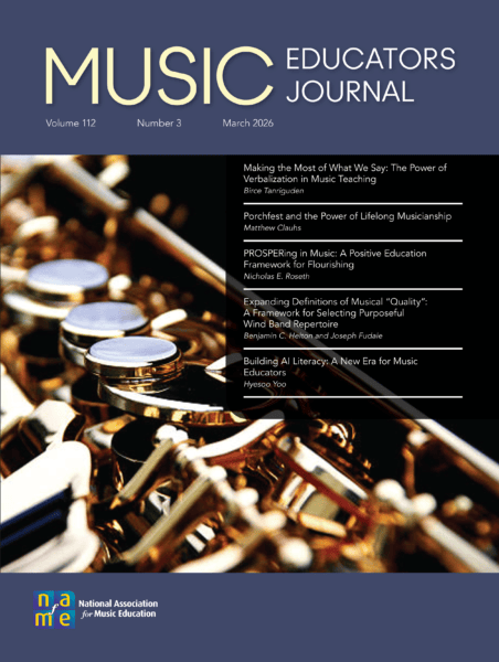 March 2026 Music Educators Journal cover art