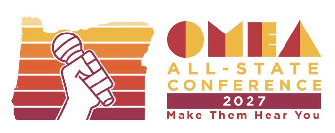 OMEA All-State Conference 2027 - Make Them Hear You logo 