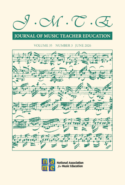 cover art of June 2026 Journal of Music Teacher Education