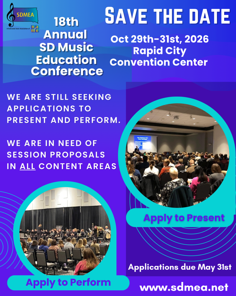 Save the date: Conference will be October 29-31, 2026. Don't forget to requisition your registration for the state music education conference. Professional development designed specifically for music educators. Full conference registration is $100 (before October 15). Apply to present or perform.