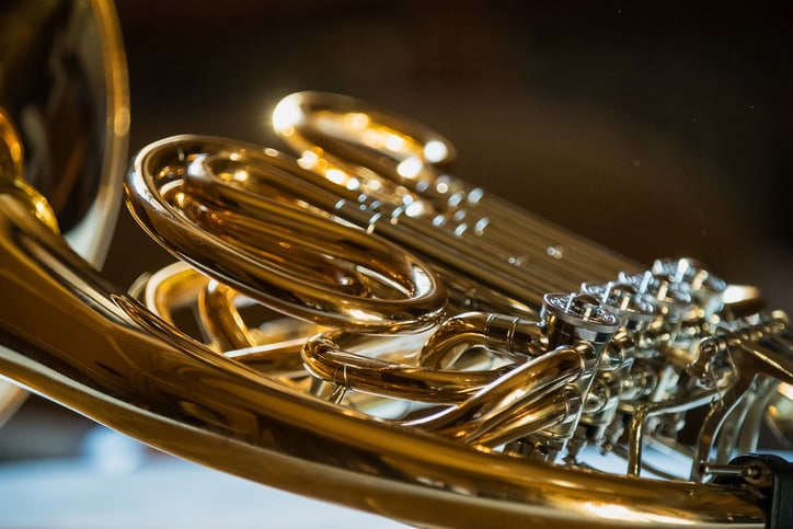 French horn closeup