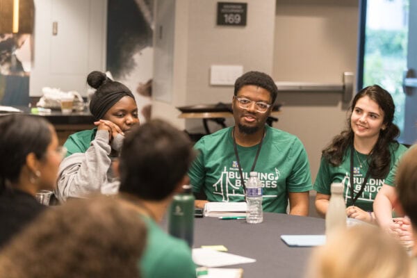2026 NAfME Collegiate Summit students working together around table