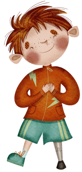 illustration of book character Jimmy dancing