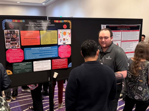 Poster titled Como Tú: Becoming and Belonging in the Lives of Latine Preservice Music Educators - Diego J. Fuentez