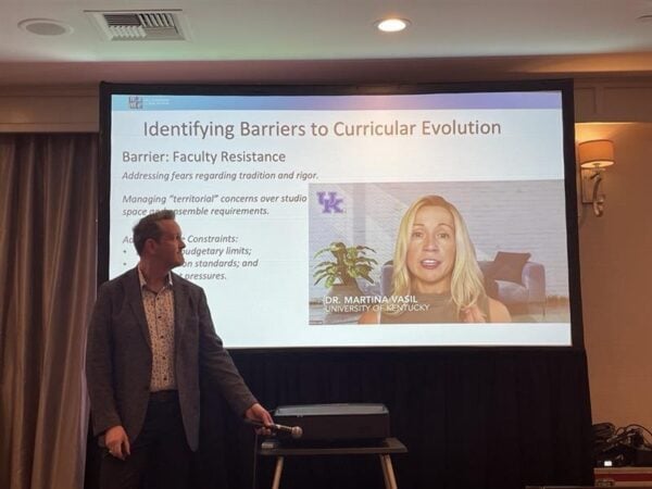 Bryan Powell, presenting in an MTPAC session Models of Change in Music Teacher Education: New Directions and Approaches.