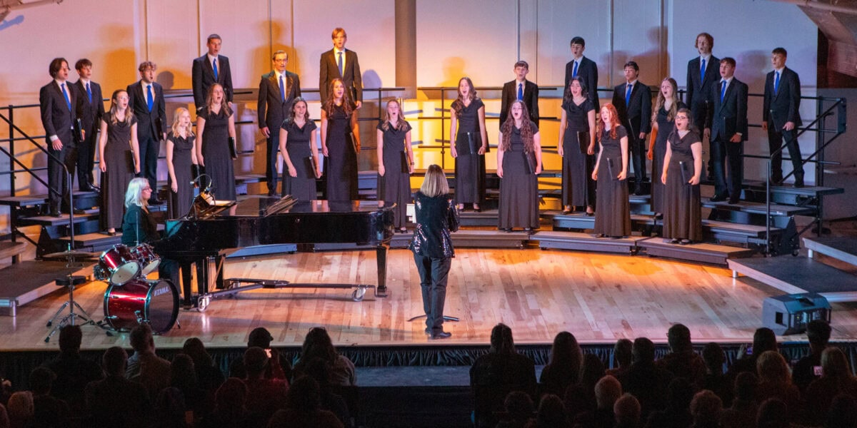 student choir in concert
