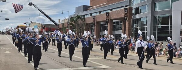 marching band in parade