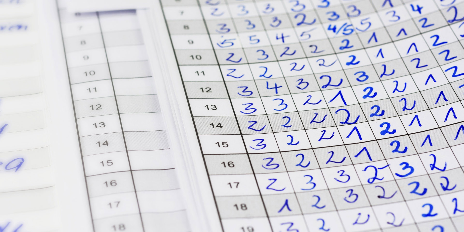 closeup of teacher gradebook