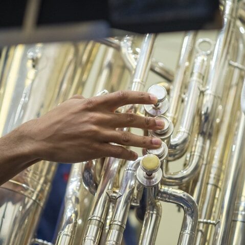 brass instrument closeup